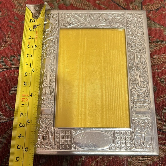 Vintage empire pewter birth record picture frame - Picture 9 of 12